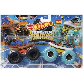 Hot Wheels Monster Trucks Depolities - سيارات معدنية ، 1:64 مقياس ، Sneakerhead vs Sneaker Head