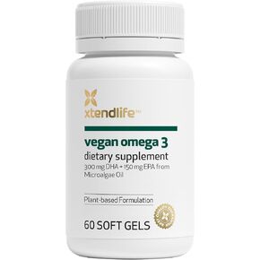 Xtendlife, Omega 3 DHA Plus, Full Spectrum Fish Oil with 700mg of DHA + Lycopene and Astaxanthin to Support Brain, Heart, Eye and Skin, 60 Soft Gels in Kuwait