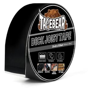 Joist Tape 2"×50', Deck Joist Tape Butyl Sealant Joist Flashing Tape for Decking, Waterproof Anti-Corrosion Weather Resistant Tape for Wood Decks Beams Rim, Roof