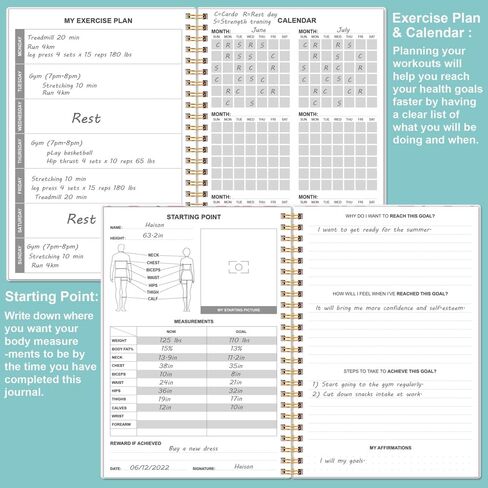 Weekly Meal Planner - A5 Weekly Meal Prep Journal with Shopping and Grocery Lists, 186 Pages Healthy Diet & Weight Loss Tracking, Undated, 52 Weeks, Lasts 1 Year, Blue Flower in Saudi Arabia