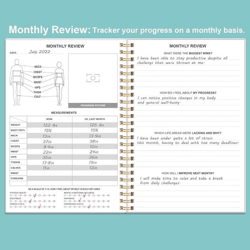 Weekly Meal Planner - A5 Weekly Meal Prep Journal with Shopping and Grocery Lists, 186 Pages Healthy Diet & Weight Loss Tracking, Undated, 52 Weeks, Lasts 1 Year, Blue Flower in Saudi Arabia