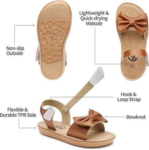 Trary Toddler Sandals Baby Girls Boys Sandals with Adjustable Strap, Summer Outdoor Sandals for Kids, Non-Slip Rubber Sole for First Steps of Newborn Walkers in Saudi Arabia
