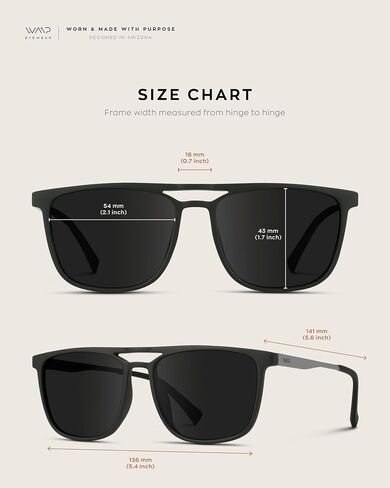 WearMe Pro Premium Polarized Double Bar Sunglasses for Men and Women UVA and UVB in Kuwait