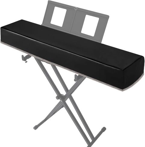 88 Key Piano Keyboard Cover,Black Leather Piano Covers,Luxury Soft Digital Piano Dust Cover,Electronic Keyboard Waterproof Dustproof Protective Cover Fits for Most 88 Keys in Kuwait