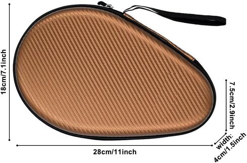 MiOYOOW Table Tennis Racket Case, Hard Shell Ping Pong Storage Bag Ping Pong Paddles Case with Zipper Can Hold 2 Short-Handled Rackets or 1 Long-Handled Racket in Kuwait