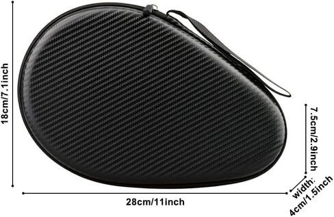 MiOYOOW Table Tennis Racket Case, Hard Shell Ping Pong Storage Bag Ping Pong Paddles Case with Zipper Can Hold 2 Short-Handled Rackets or 1 Long-Handled Racket in Kuwait