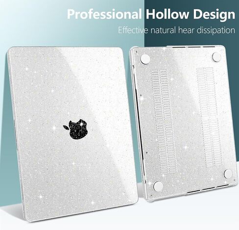 DONGKE Compatible with New MacBook Pro 16 inch Case 2024 [M4 Pro / M4 Max Chip] Model A3403 A3186, Protective Plastic Hard Shell & Keyboard Cover & Screen Film & Type C Adapter - Sparkly Clear in Saudi Arabia