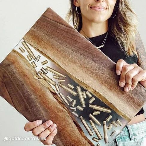 Deep Pour Epoxy Resin 1.5 Gal for River Tables, Crafts & Art Casting - 2:1 Ratio Non-Toxic, Self Leveling, Up to 4" Pouring Depth (1 Gal Resin + 64 oz Hardener) (5.68L) in Kuwait