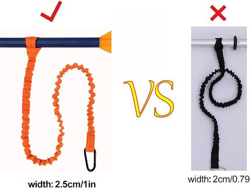 Paddle Leash Kayak Paddle Holder Tool Lanyard - 2 Pack Stretchable Paddle Strap with Carabiner Secure Leash Lanyard Rope for SUP Kayak Canoe Paddle Fishing Pole Rod in Saudi Arabia
