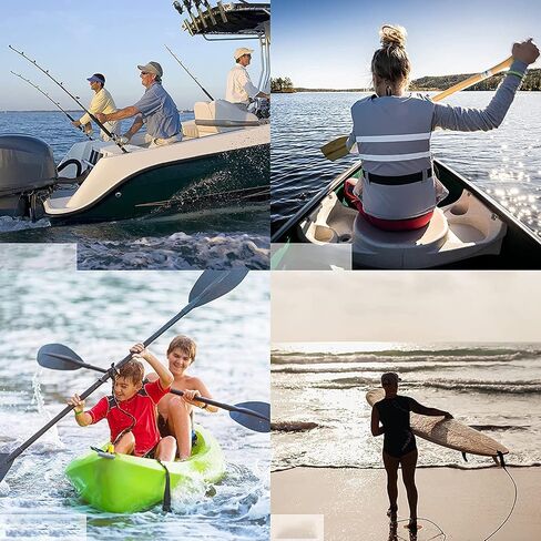 Paddle Leash Kayak Paddle Holder Tool Lanyard - 2 Pack Stretchable Paddle Strap with Carabiner Secure Leash Lanyard Rope for SUP Kayak Canoe Paddle Fishing Pole Rod in Saudi Arabia