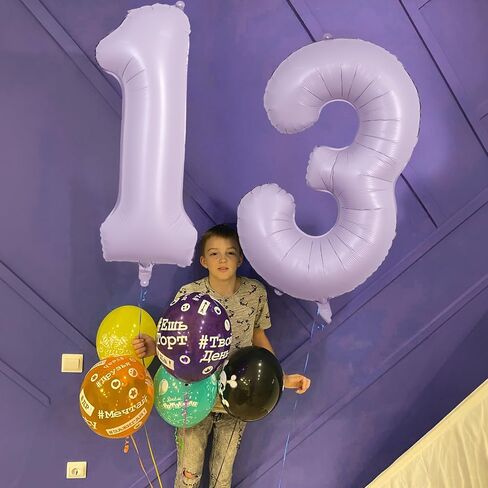 40 Inch Light Purple Number 1 Balloon for 1st Birthday Decoration, Large Pastel Purple Mylar Foil Number Balloons 0-9 for Girls, Lavender One Helium Balloons for Women 1st Anniversary Party Supplies in Saudi Arabia
