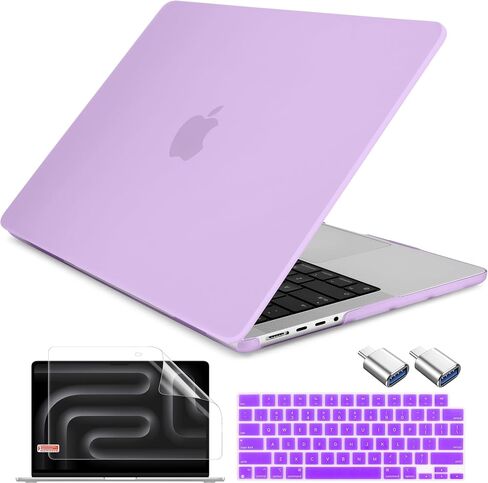 DONGKE Compatible with New MacBook Pro 16 inch Case 2024 [M4 Pro / M4 Max Chip] Model A3403 A3186, Protective Plastic Hard Shell & Keyboard Cover & Screen Film & Type C Adapter - Sparkly Clear in Saudi Arabia