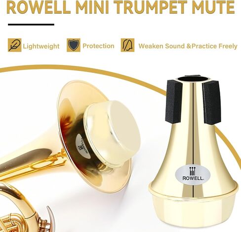 ROWELL Trumpet Mute ABS Straight Trumpet Mute Mini Trumpet Mute Silencer Lightweight Practice Trumpet MuteTrumpet Acessories for Beginner (Red) in Saudi Arabia