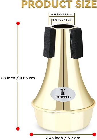 ROWELL Trumpet Mute ABS Straight Trumpet Mute Mini Trumpet Mute Silencer Lightweight Practice Trumpet MuteTrumpet Acessories for Beginner (Red) in Saudi Arabia