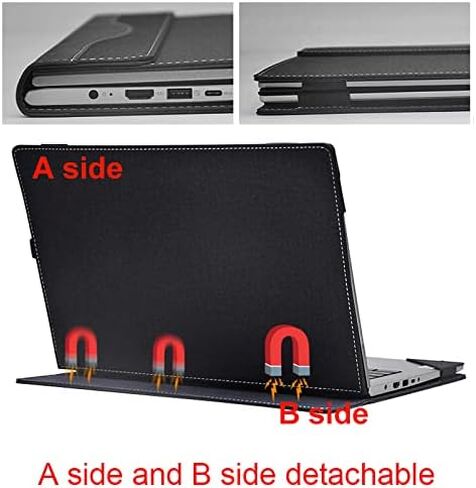 تغطية الكمبيوتر المحمول متوافق مع Dell Inspiron 15 3501 3502 3505 5593 5620 7573 7591 Latitude 15 3510 3511 3520 7650 Case Skin Skinve Pouch (Black) in Kuwait
