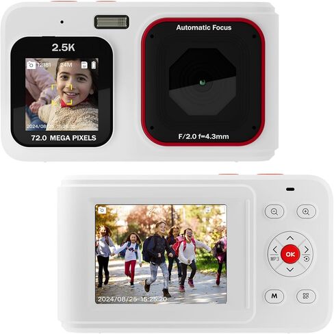 Digital Camera for Teens, 1080P FHD Camera, Point and Shoot Digital Camera with 32GB Memory, Dual Screen,16X Zoom, Compact Small Vintage Camera Gifts for Beginners, Turquoise in Saudi Arabia