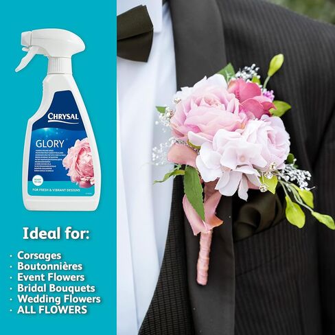 تشطيب زهرة المجد الكريسال - لوازم الأزهار للزهور الطازجة - رذاذ لترتيبات الزهور الطازجة - رذاذ حافظة الزهور المقطوعة - مستلزمات زهور مثالية (3 عبوات) in Kuwait