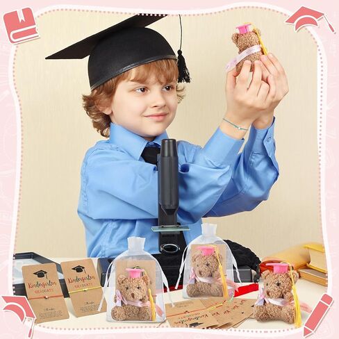 50 PCS 2025 رياض الأطفال تخرج مجموعة كبيرة مع 25 هدية التخرج Mini محشو الدببة 25 أمنية بطاقة أكياس أورجانيزا لكي طفل روضة الأطفال من 2025 الحفلات (الأزرق) in Kuwait