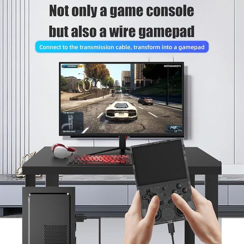 RG353V Retro Gaming Console RG353V Handheld Game Console 3.5" IPS Screen Android 11 and Linux System 64G TF Card 4420+ Classic Games RK3566 64bit Game Player Bluetooth 4.2 and 5G WiFi(Purple) in Kuwait