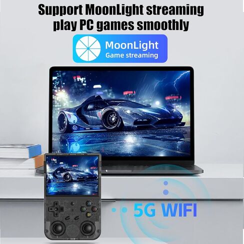 RG353V Retro Gaming Console RG353V Handheld Game Console 3.5" IPS Screen Android 11 and Linux System 64G TF Card 4420+ Classic Games RK3566 64bit Game Player Bluetooth 4.2 and 5G WiFi(Purple) in Kuwait