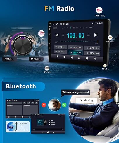 4+64G لسيارة Toyota Corolla 2009-2013 مستقبل ستيريو سيارة CarPlay لاسلكي، 9 بوصة Android Auto IPS 1280 * 720 وحدة رأس تعمل باللمس، راديو سيارة Android مع DSP Bluetooth FM WiFi/GPS Navi/HD كاميرا احتياطية in Saudi Arabia