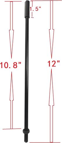 Solid Brass Extension Flush Bolt with Rod 12"-Satin Black-Pack of 1 in Saudi Arabia
