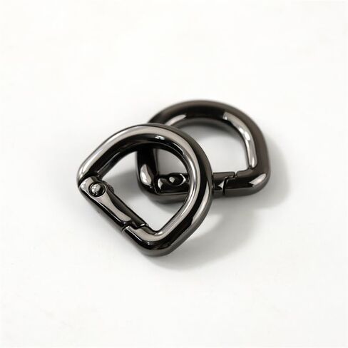4pcs d-ring key hooks clip metal snap keyring buckles for handbag backpacks purse keychain chareners kettle (الذهب) in Kuwait