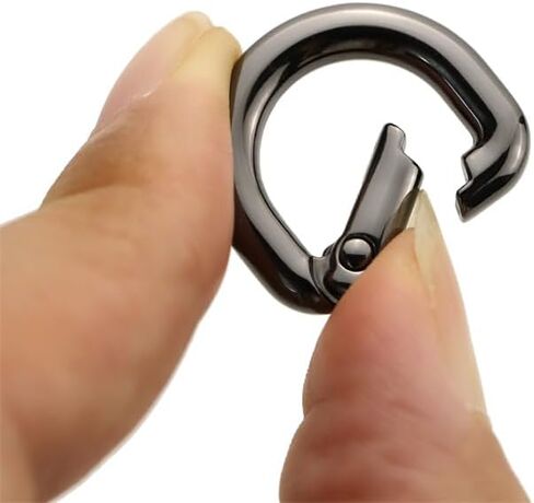 4pcs d-ring key hooks clip metal snap keyring buckles for handbag backpacks purse keychain chareners kettle (الذهب) in Kuwait