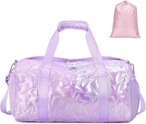 Forestfish Gym Bag With Shoes Compartment, Dance Bag Weekender Bags For Women Overnight Travel Lightweight Waterproof, Gold in Kuwait