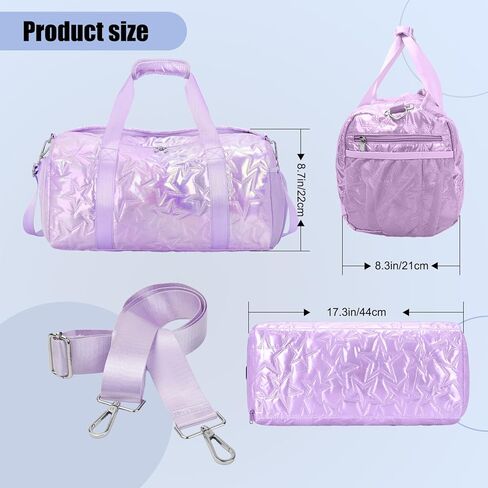 Forestfish Gym Bag With Shoes Compartment, Dance Bag Weekender Bags For Women Overnight Travel Lightweight Waterproof, Gold in Kuwait