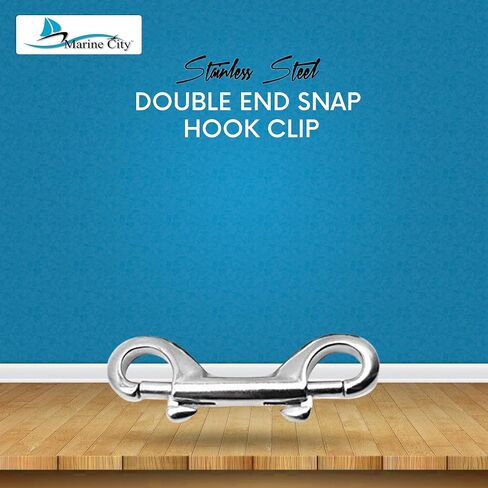 MARINE CITY Heavy Duty Marine Grade 316 Stainless Steel Double End Snap Hook Clip Diving Hook for Ropes – Chains – Straps in Saudi Arabia