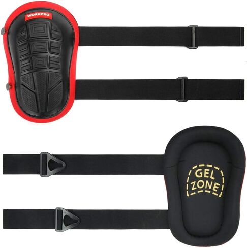 WORKPRO Knee Pads for Work, Construction Knee Pads, Safety Kneepads with Ergonomic Gel Cushion and Foam Padding for Gardening, Carpentry, Welding, Roofing, Cleaning in Kuwait