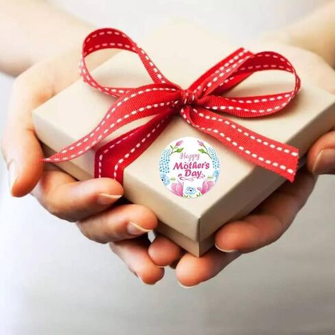 KIPETTO Happy Mother's Day Stickers 500Pcs 1.5" Mothers Day Decorations Label Stickers for Mothers Day Gift Bag Decoration Stickers Self Adhesive Flower Stickers Party Favors, 4 Pattern Designs in Kuwait