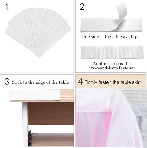 Besutolife White Table Skirt Tutu Tulle Table Skirts for Baby Shower Wedding Birthday Parties Table Skirting 14ft in Kuwait