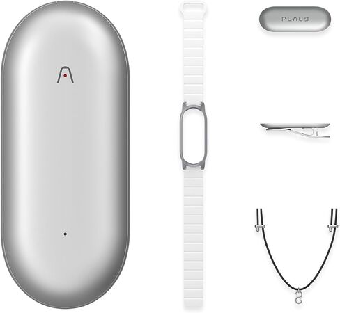 AI Voice Recorder, PLAUD NotePin Voice Recorder, App Control, AI Notetaker, AI Transcribe & Summarize Support 112 Languages, 64GB Memory, Audio Recorder for Lectures, Meetings, Gray in Kuwait