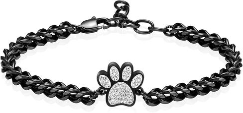 zeqingjw Urn Bracelet for Pets Ashes Pet Cremation Jewelry Stainless Steel Paw Print Pet Memorial Bracelet Pet/Dog's/Cat's Ashes Keepsake for Women Men in Kuwait