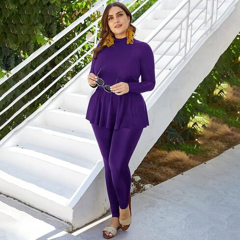 FYMNSI Womens Muslim Swimsuits Reversible Modest Swimwear Full Coverage Rash Guard One Piece Burkini Islamic Bathing Suits in Kuwait