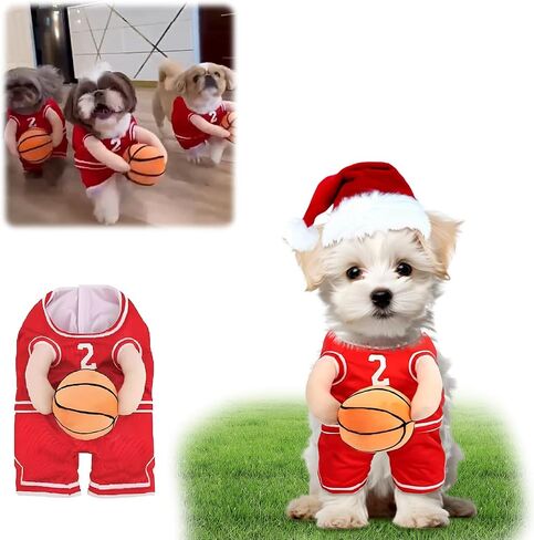 Dog Basketball Costume,Dog Basketball Costume with Ball,Christmas Costumes for Dogs,Dog Halloween Costume,Fun Pet Costumes Dog, Basketball Player for Small Medium Large Dogs (Small) in Saudi Arabia