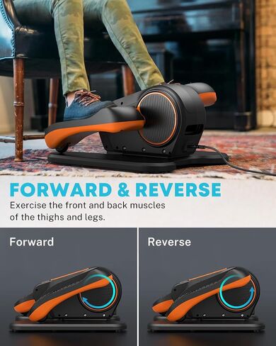 Gonex Under Desk Elliptical Exercise Machine for Seniors, Electric Ellipse Leg Exerciser, Seated Pedal Exerciser 16 Level Speeds & Remote Control, Manual & 12 Auto Modes in Kuwait