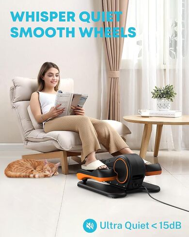 Gonex Under Desk Elliptical Exercise Machine for Seniors, Electric Ellipse Leg Exerciser, Seated Pedal Exerciser 16 Level Speeds & Remote Control, Manual & 12 Auto Modes in Kuwait
