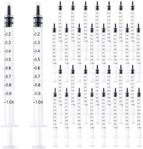 100PCS 1ml 1cc Syringes Without Needles for liquid,Plastic Small Syringes,Oral Syringe for Measuring Liquids,Feeding Pets,Oil or Glue Applicator in Saudi Arabia