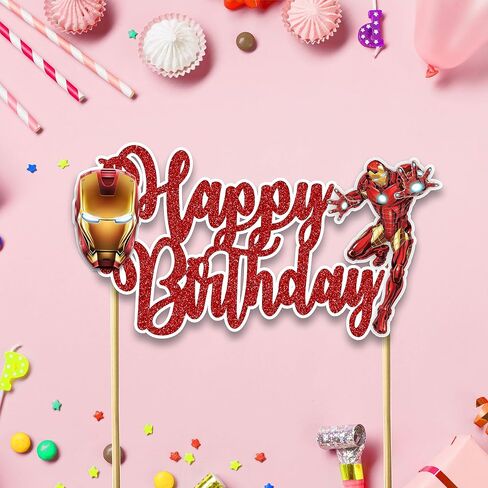 إيرن مان كعكة عيد ميلاد سعيد - ديكورات عيد ميلاد. in Kuwait