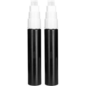 علامات الطلاء التي تعمل باللمس القابلة لإعادة التعبئة 2pcs/pack 8mm ، و apaque ، ونصائح عريضة ، وعلامات فارغة للأكريليك ، والطلاء ، والغراء ، والحبر السائل-مثالي لللمس للسيارات ، وإصلاح الأثاث ، وفن الكتابة على الجدران.