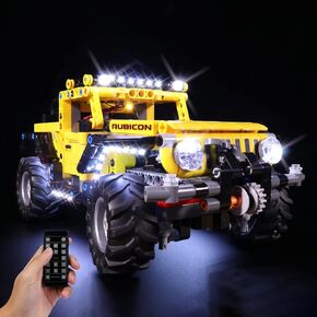 طقم إضاءة لـ Lego Jeep Wrangler 42122 ، تصميم إضاءة LED المبتكرة وتكوينه متوافق مع نموذج لبنات البناء LEGO 42122 - لم يتم تضمين مجموعة النموذج