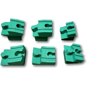 6pc Duplo to Brio To Bridges & Hills Adapter Set (Green)