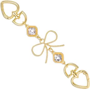 Zeyiyer Gold Bow Bag Stain ، 6.7 في سلاسل موسع المحفظة ، استبدال موسع حزام المعادن لمحافظ حقائب اليد محفظة