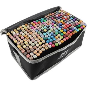 Gugxiom 262/168/120/100/80 مجموعة علامات الكحول ، تلوين علامات اللمس للبالغين والأطفال الذين يحملون حقيبة ومكانة ، للفنانين تصميم البالغين (120)