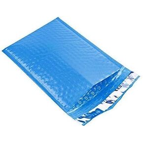 ProLine 50 Mixed Color #0 6.5x9-Inch Extra Wide Poly Bubble Mailer Self Seal Padded Shipping Envelopes (50 Blue)