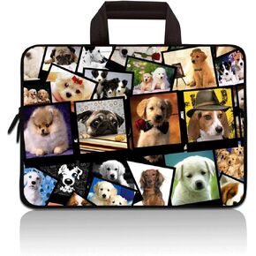 14 14.1" 14.2" 15" 15.4" 15.6" inch Inch Laptop Sleeve Case Protective Bag with Outside Handle,Ultrabook Notebook Carrying Case Handbag Compatible with Toshiba HP Chromebook(Cute Dog)