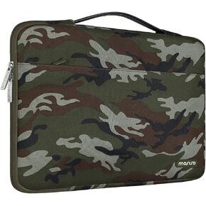 MOSISO 360 Protective Laptop Sleeve Compatible with MacBook Air/Pro, 13-13.3 inch Notebook,Compatible with MacBook Pro 14 inch 2023-2021 A2779 M2 A2442 M1,Polyester Bag with Belt,Army Green Camouflage